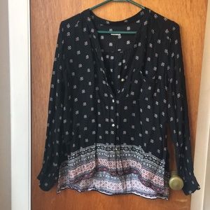 Patterned button down